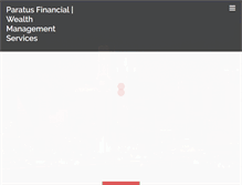 Tablet Screenshot of paratusfinancial.com